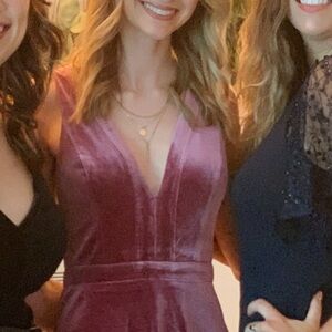 Lulu's Mauve Velvet Maxi Dress